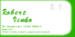 robert vinko business card